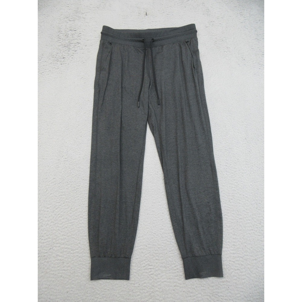Athleta Uptempo Jogger Pants Women M Gray Jersey Knit Lounge Gym Athleisure